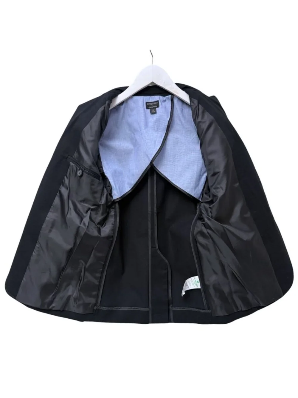 CREWCUTS Thompson Blazer Boys 12 Black Cotton Suit Jacket Formal School